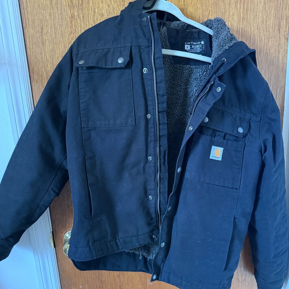 Carhartt Relaxed Fit Washed Duck Sherpa-Lined Utility Jacket